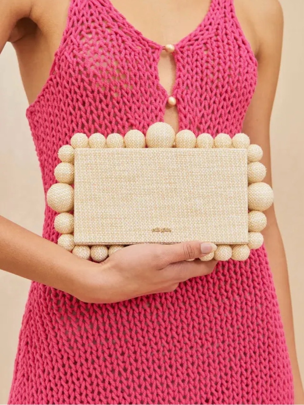 Cult Gaia EOS Raffia Minaudiere